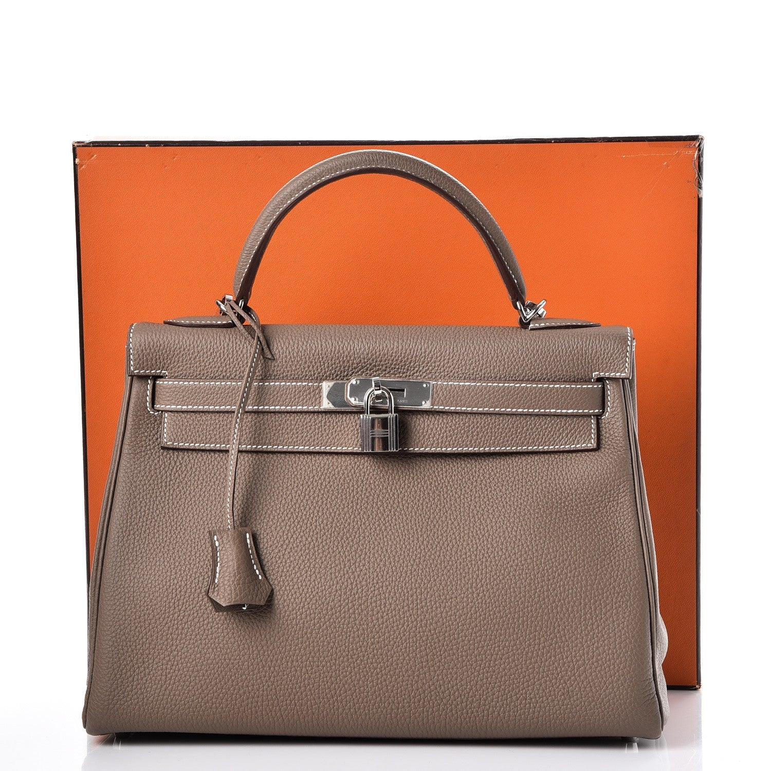 Hermes Togo Kelly Retourne 32 Etoupe 38 of 38