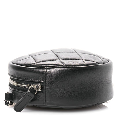 Chanel Lambskin Quilted Round Clutch With Chain Black 4 of 11