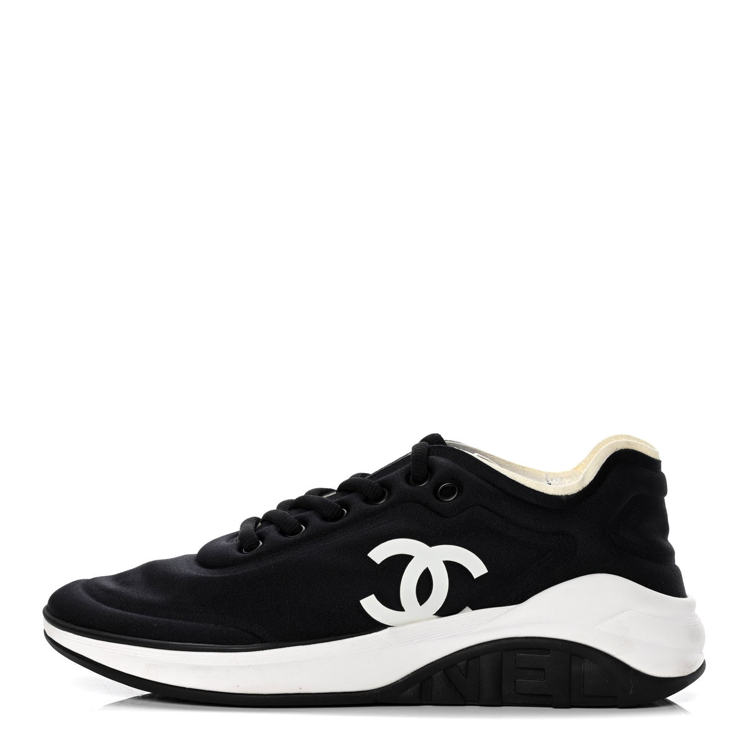 Chanel Lycra CC Sneakers 39 Black 1 of 5