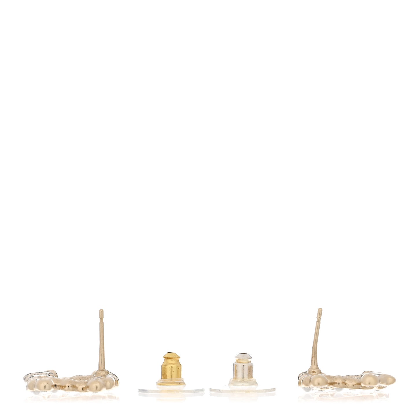 Crystal CC Star Heart Earrings Gold