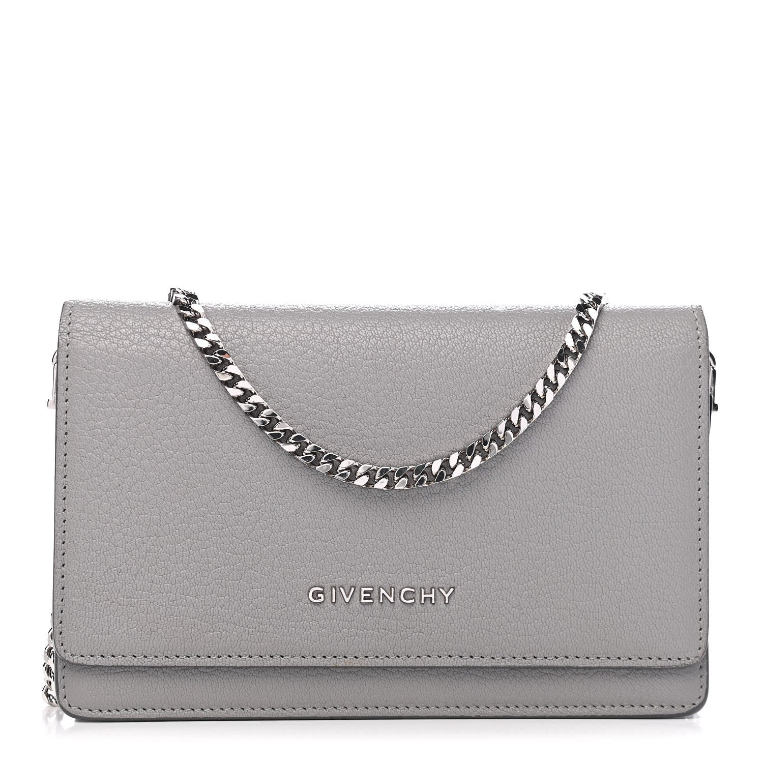 Givenchy Sugar Goatskin Pandora Chain Wallet Grey 1 of 8
