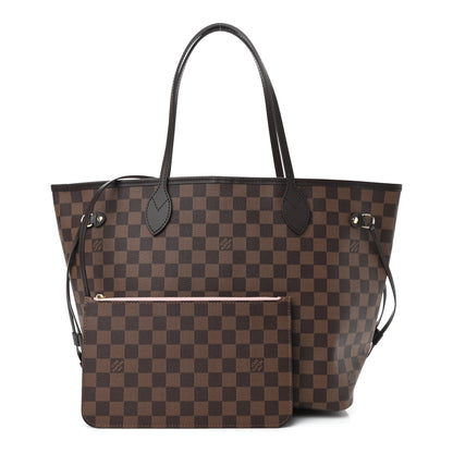 Louis Vuitton Damier Ebene Neo Neverfull MM Rose Ballerine 1 of 9