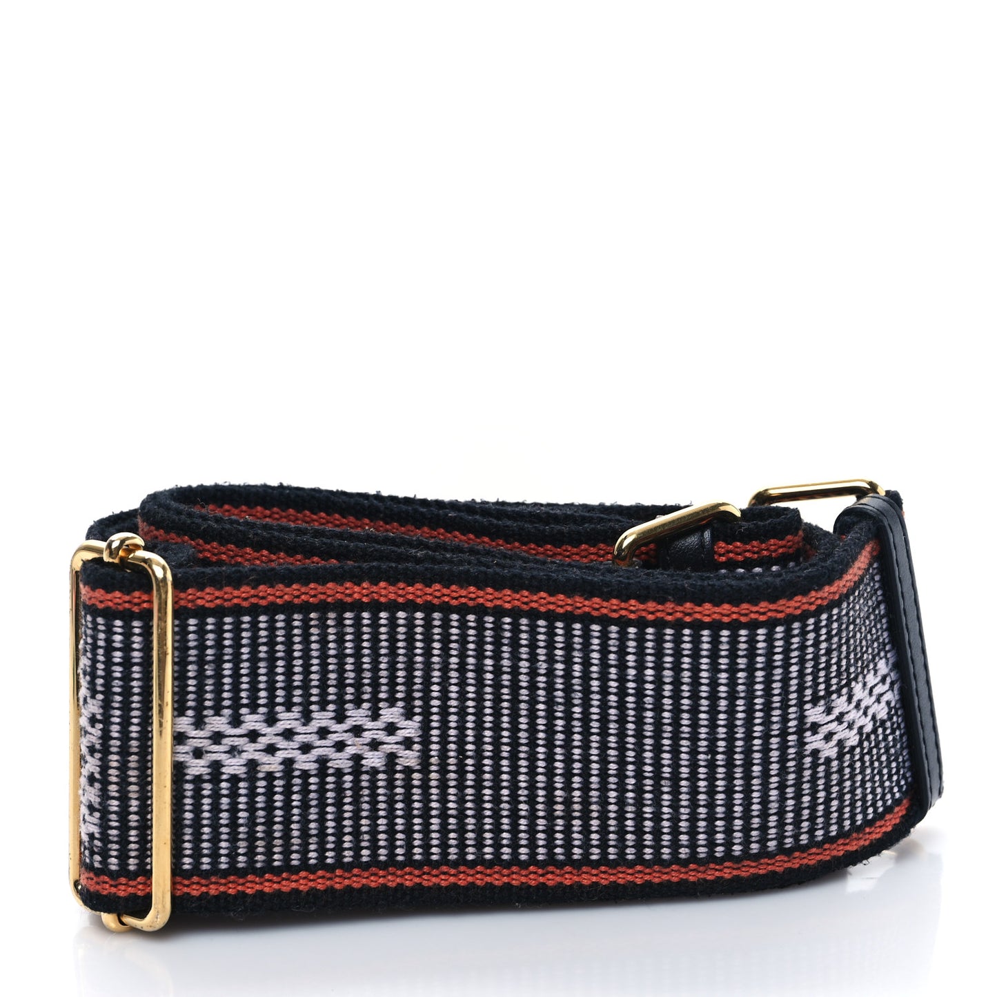 Cannete Ribbon Poly Vitello Century Logo Adjustable Strap You White Brandy Black
