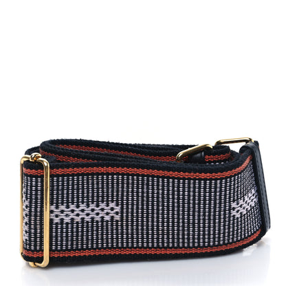 Fendi Cannete Ribbon Poly Vitello Century Logo Adjustable Strap You White Brandy Black 2 of 4