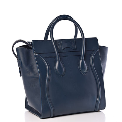 Celine Smooth Calfskin Mini Luggage Deepsea 3 of 14