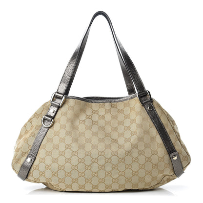 Gucci Monogram Medium Abbey Shoulder Bag Pewter 1 of 15
