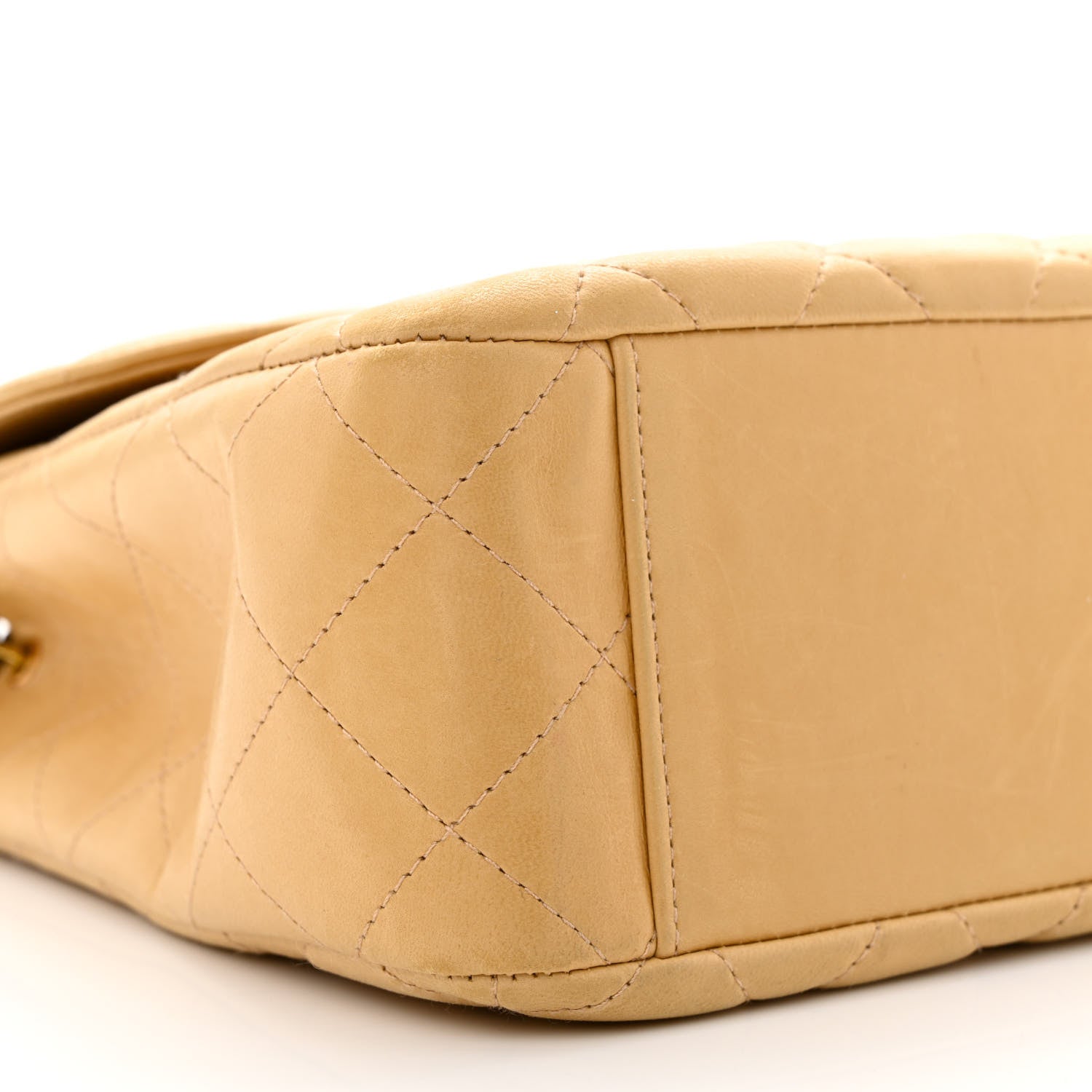 Chanel Lambskin Quilted Flap Shoulder Bag Beige 10 of 16