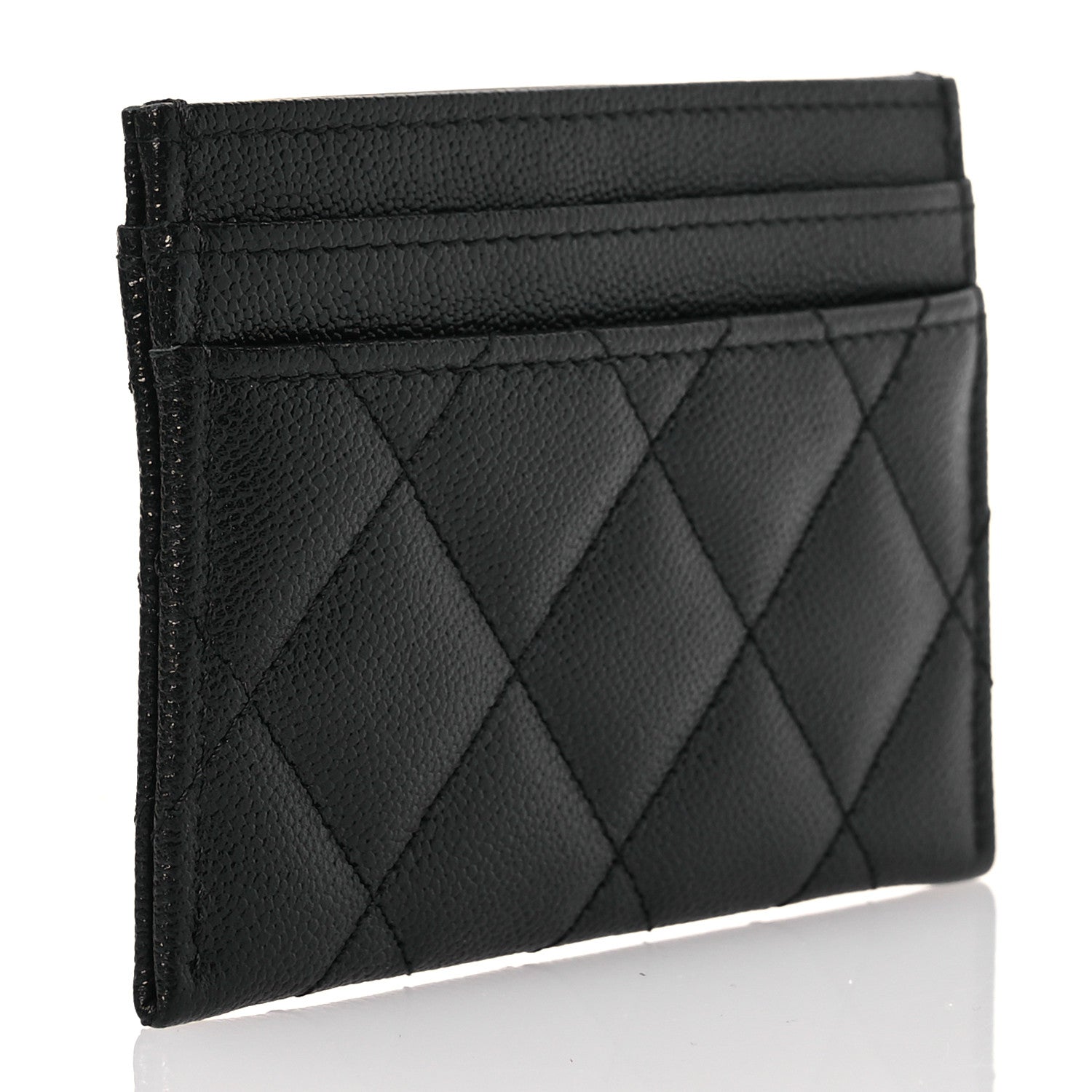 Chanel Caviar Quilted Studded CC Card Holder Black 3 of 12