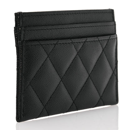 Chanel Caviar Quilted Studded CC Card Holder Black 3 of 12