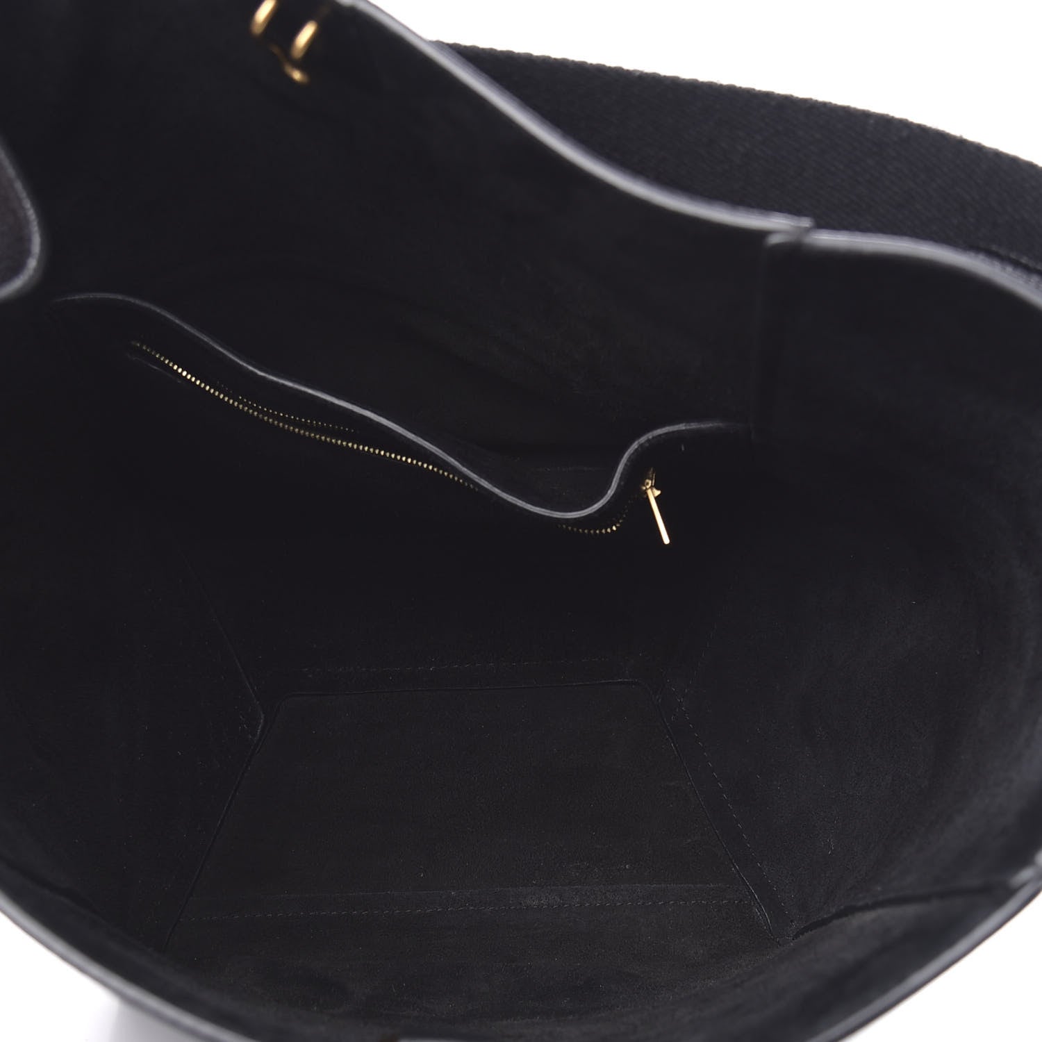 Celine Soft Grained Calfskin Sangle Bucket Bag Black 5 of 10