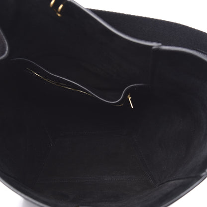 Celine Soft Grained Calfskin Sangle Bucket Bag Black 5 of 10
