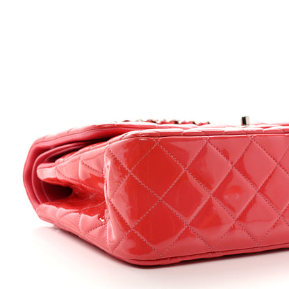 Chanel Patent Quilted Jumbo Double Flap Pink 9 of 10