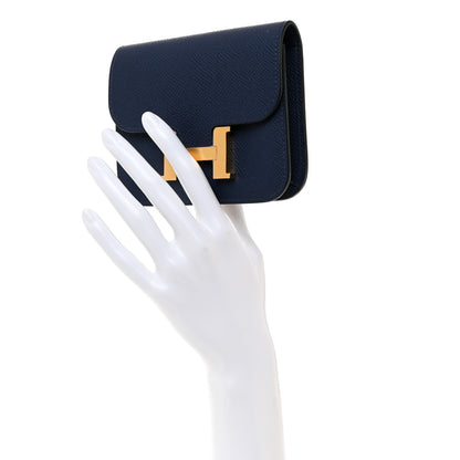 Hermes Epsom Constance Slim Wallet Bleu Navy 2 of 9