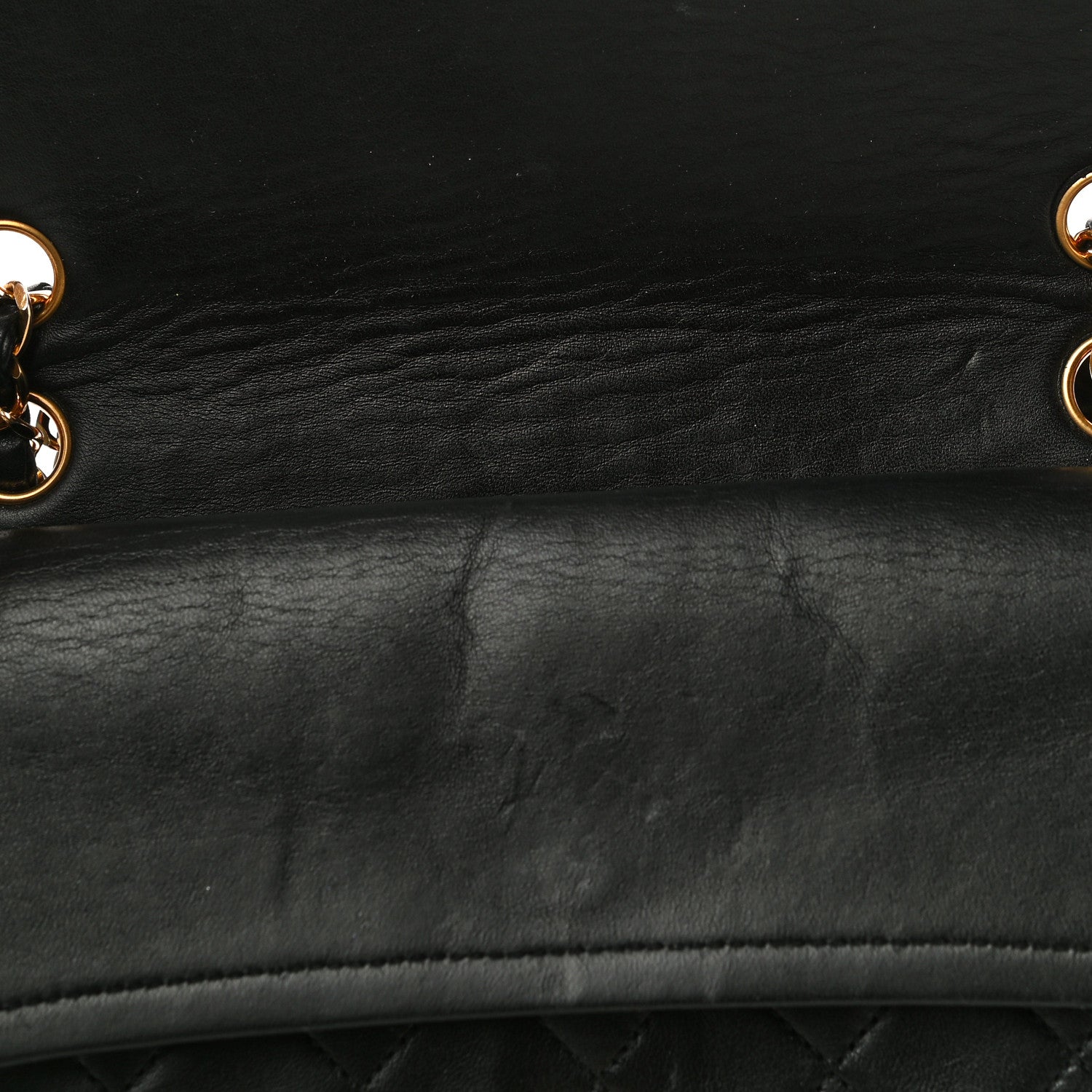 Chanel Lambskin Quilted Medium Double Flap Black 17 of 24