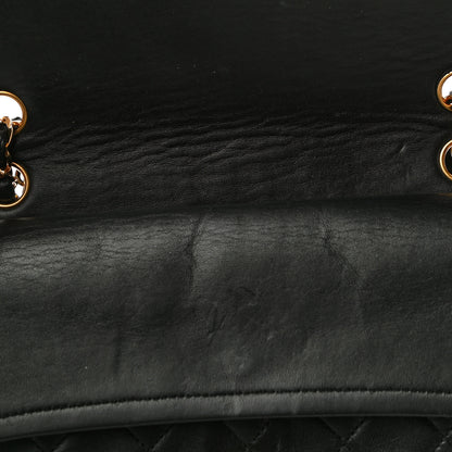 Chanel Lambskin Quilted Medium Double Flap Black 17 of 24