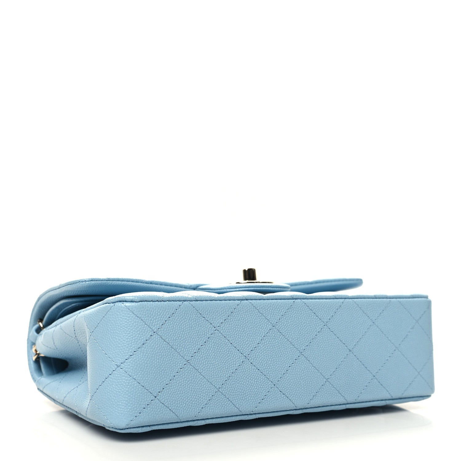 Chanel Caviar Quilted Small Double Flap Light Blue 4 of 11