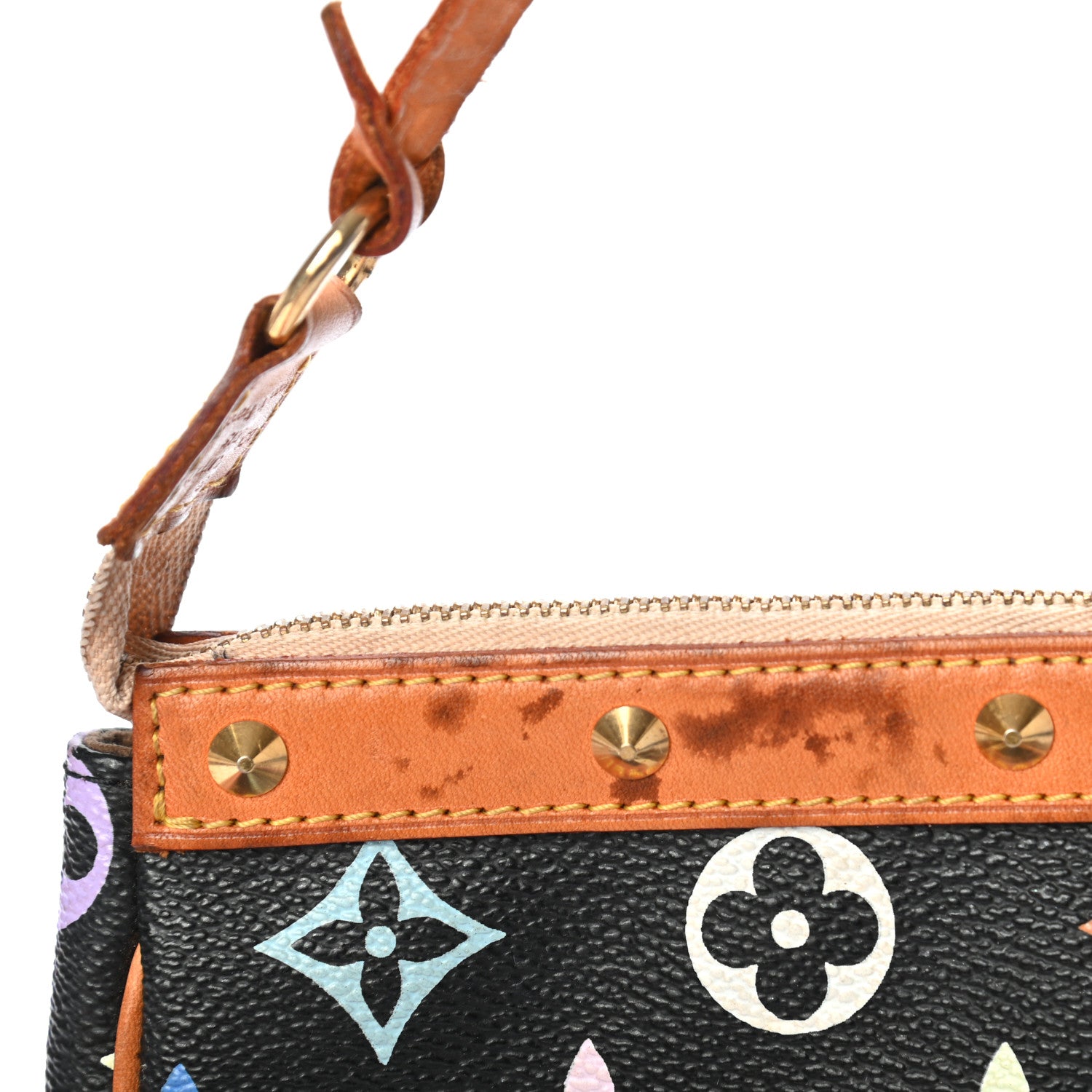 Louis Vuitton Monogram Multicolor Pochette Accessories Black 10 of 10