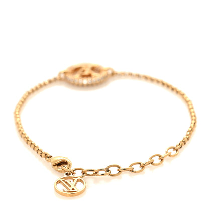 Louis Vuitton Metal Crystal Louise By Night Bracelet Gold 3 of 5