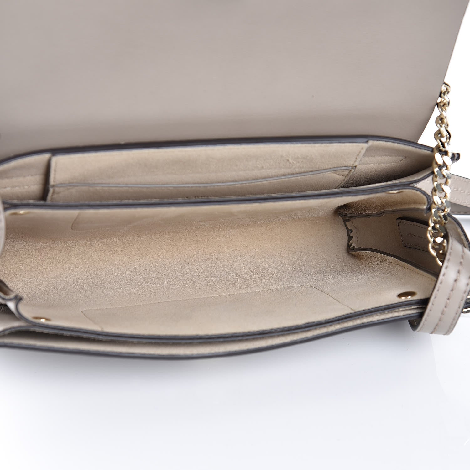 Chloe Suede Calfskin Small Faye Shoulder Bag Motty Grey 5 of 7