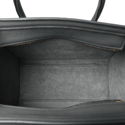 Celine Drummed Calfskin Nano Luggage Kohl 5 of 11