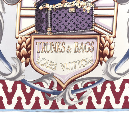 Louis Vuitton Silk Trunks And Bags Square Scarf Multicolor 7 of 9