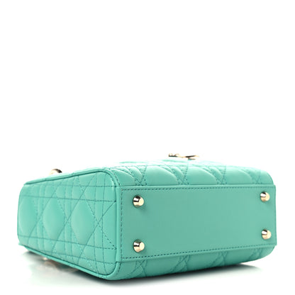 Christian Dior Lambskin Cannage Mini Lady Dior Aquamarina 4 of 10