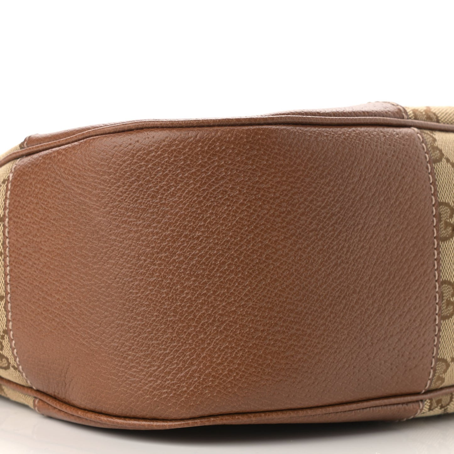 Monogram Textured Calfskin Large Bree Hobo Beige Ebony Nocciola