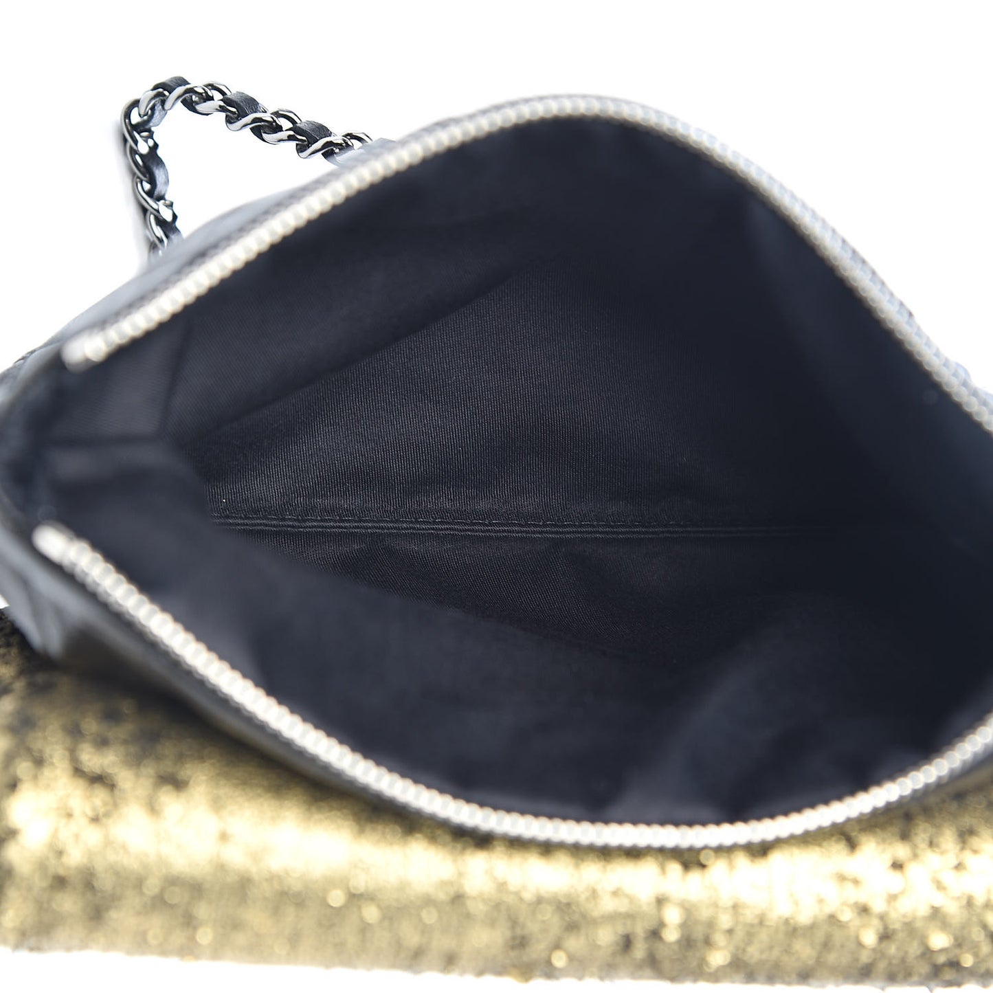 Lambskin Mineral Nights Wristlet Gold Black