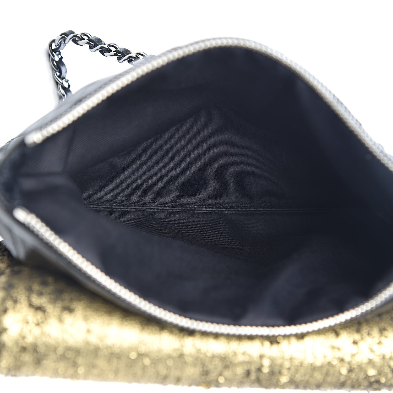 Chanel Lambskin Mineral Nights Wristlet Gold Black 5 of 11