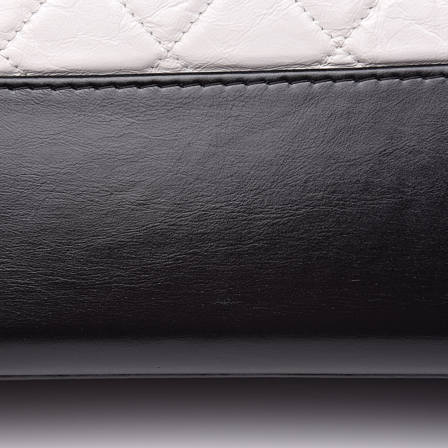 Chanel Aged Calfskin Quilted Large Gabrielle Hobo White Black 11 of 12
