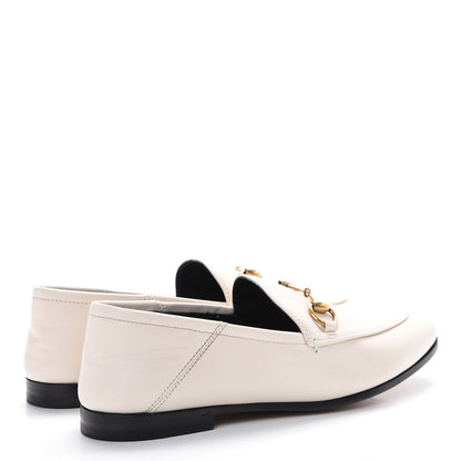 Gucci Lambskin Womens Brixton Horsebit Loafers 35 Mystic White 4 of 7