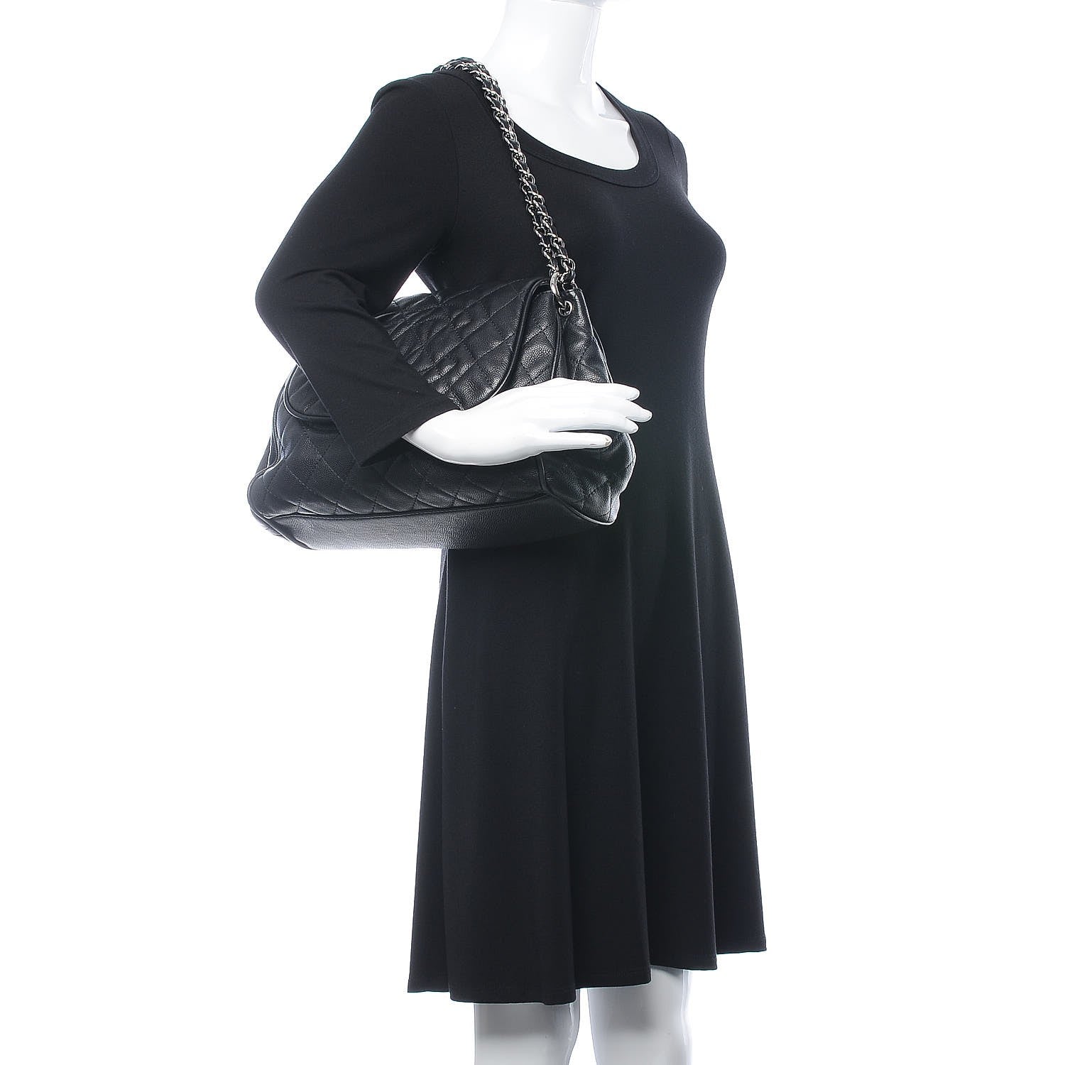 Chanel Caviar Quilted Timeless Accordion Flap Black 2 of 13