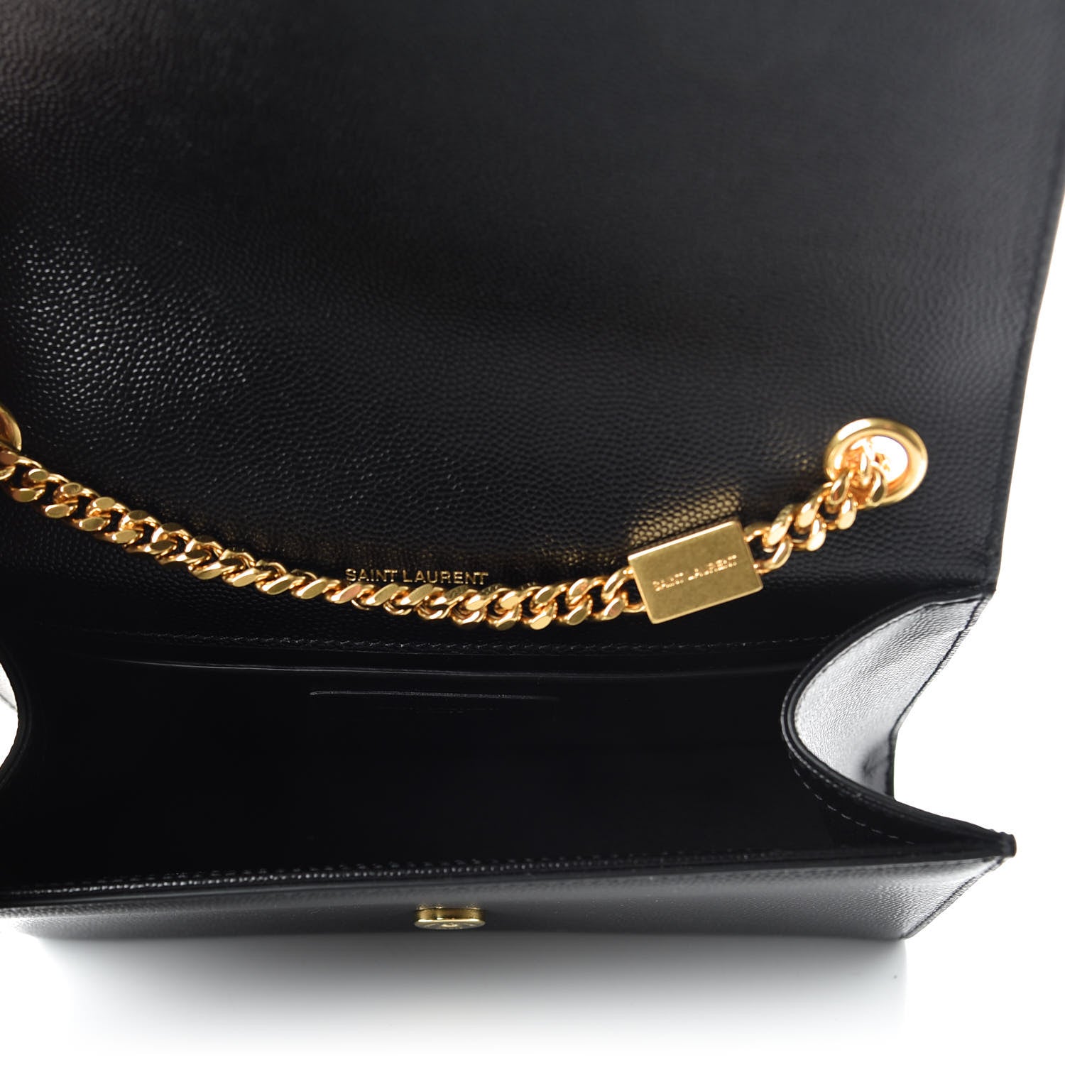Saint Laurent Grain De Poudre Small Monogram Kate Satchel Black 5 of 9