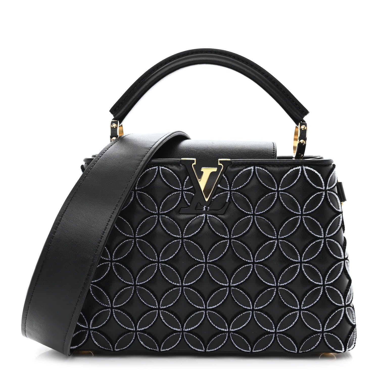 Louis Vuitton Tufted Lambskin Capucines BB Black 1 of 11