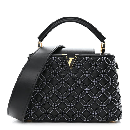 Louis Vuitton Tufted Lambskin Capucines BB Black 1 of 11