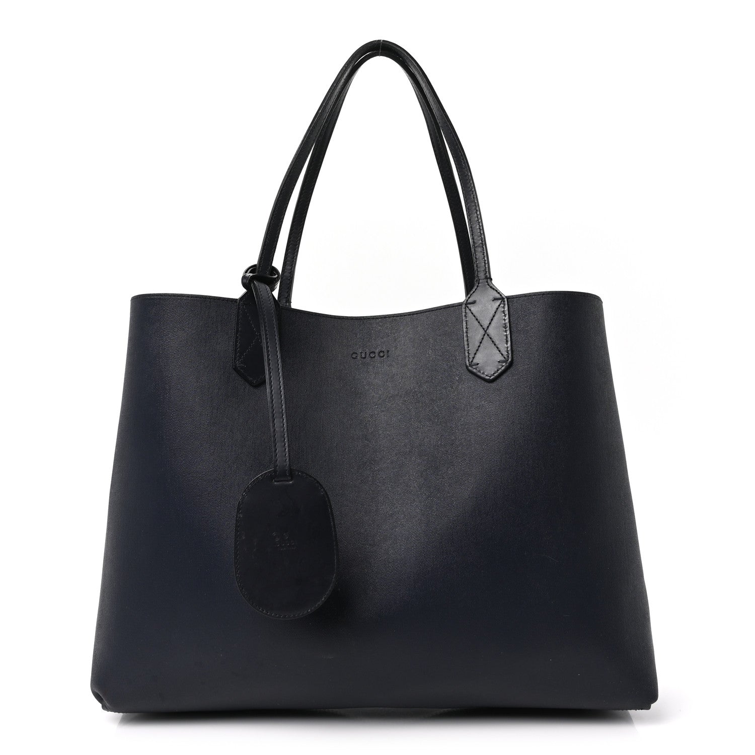 Gucci GG Supreme Monogram Blooms Medium Reversible Tote Beige Blue Navy 10 of 15