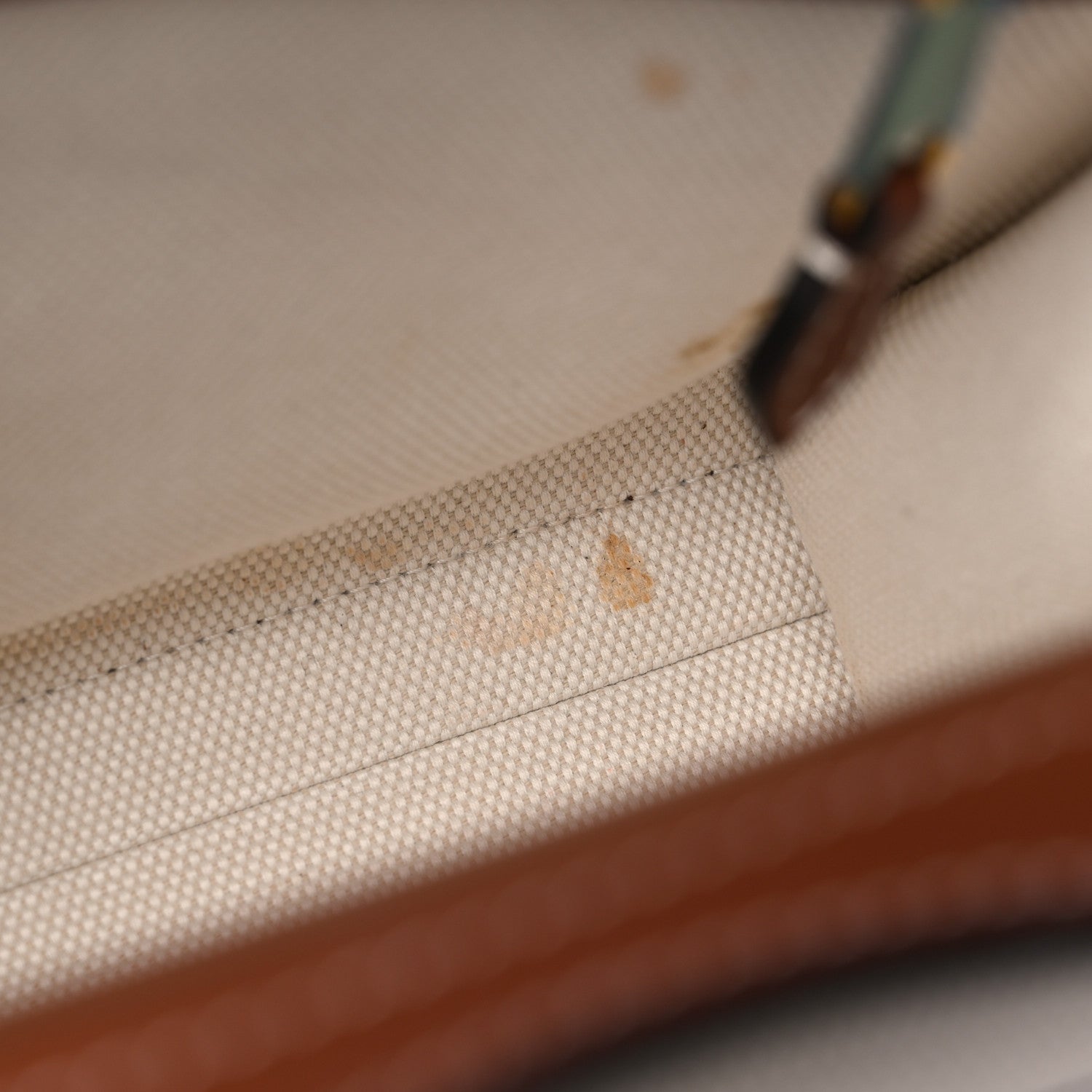 Burberry Canvas Smooth Calfskin Two Tone Mini Pocket Bag Tan 10 of 13