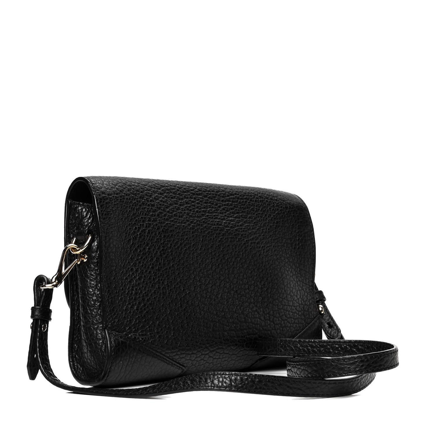 Grainy Calfskin Heritage Grain Small Crossbody Bag Black
