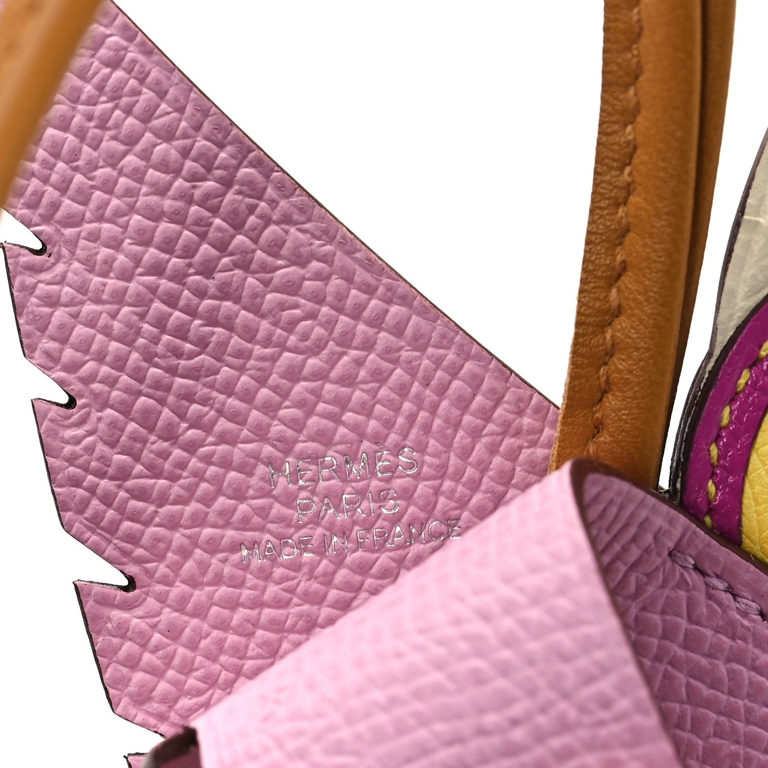 Hermes Ostrich Epsom Swift Birdy Bag Charm Mauve Sylvestre Nata Jaune Citron Magnolia Sesame 3 of 5