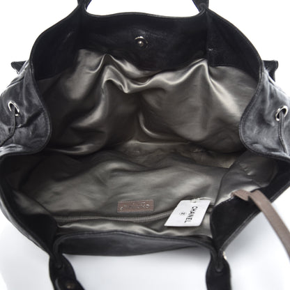 Chanel Glazed Caviar Large Pocket In The City Tote Black 5 of 11