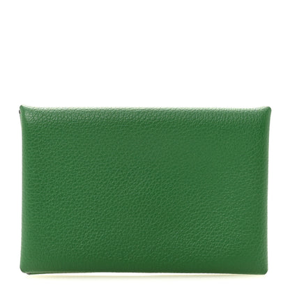 Hermes Evercolor Calvi Card Case Vert Vertigo 1 of 10
