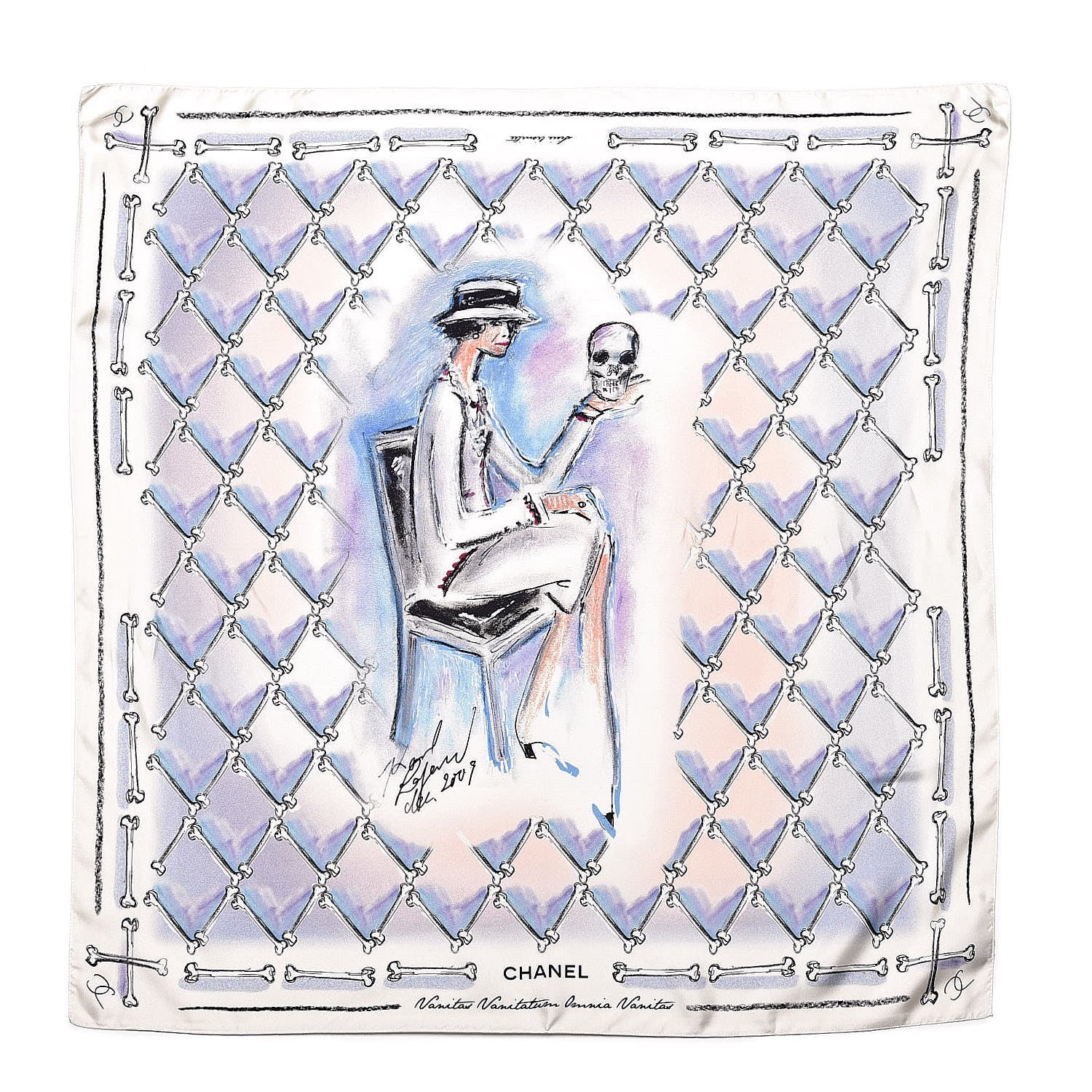 Chanel Silk Les Vanites Scarf Multicolor 1 of 5