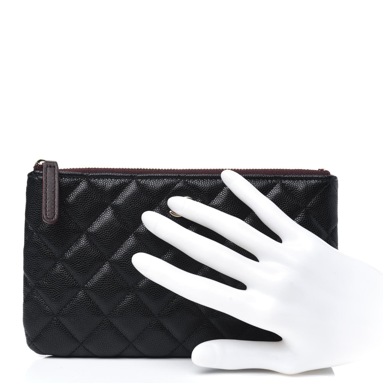 Chanel Caviar Quilted Cosmetic Case Black 2 of 12