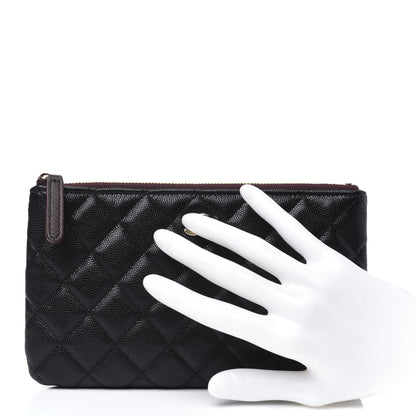 Chanel Caviar Quilted Cosmetic Case Black 2 of 12