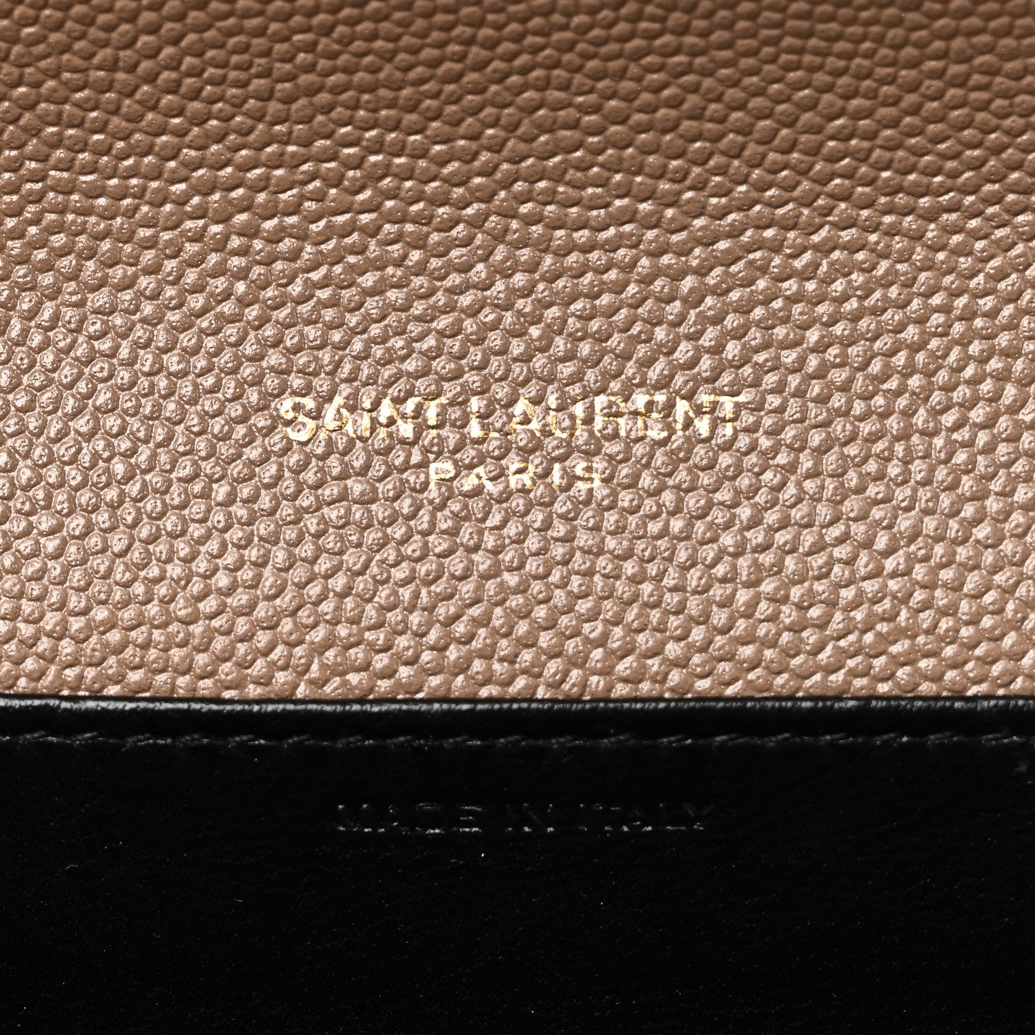 Saint Laurent Grain De Poudre Monogram Uptown Chain Wallet Taupe 7 of 11