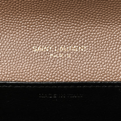 Saint Laurent Grain De Poudre Monogram Uptown Chain Wallet Taupe 7 of 11