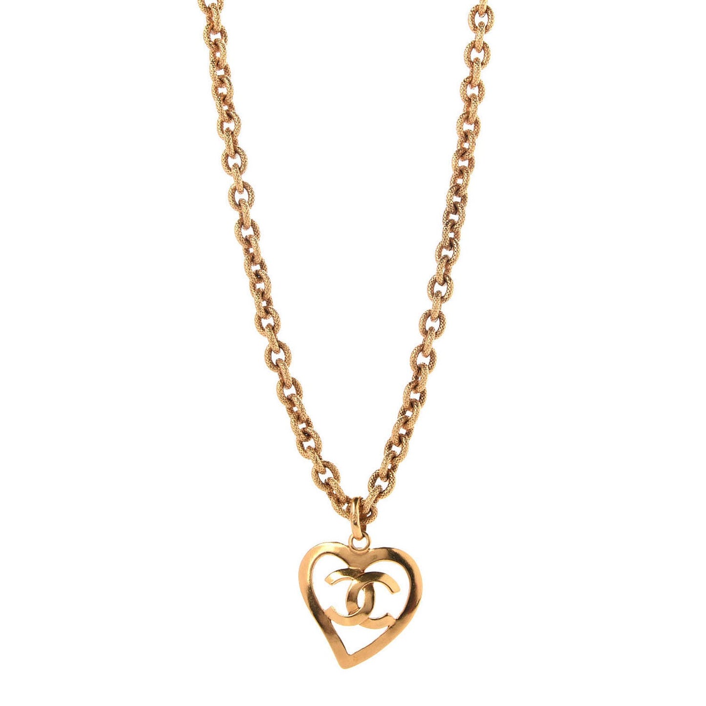 CC Heart Chain Pendant Necklace