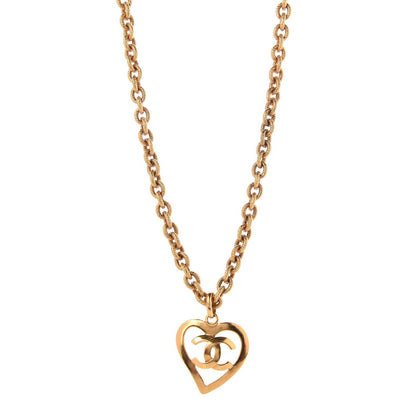 Chanel CC Heart Chain Pendant Necklace 1 of 7