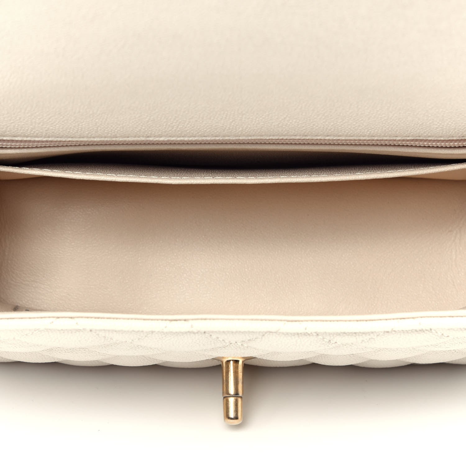 Chanel Caviar Quilted Mini Top Handle Rectangular Flap White 5 of 9