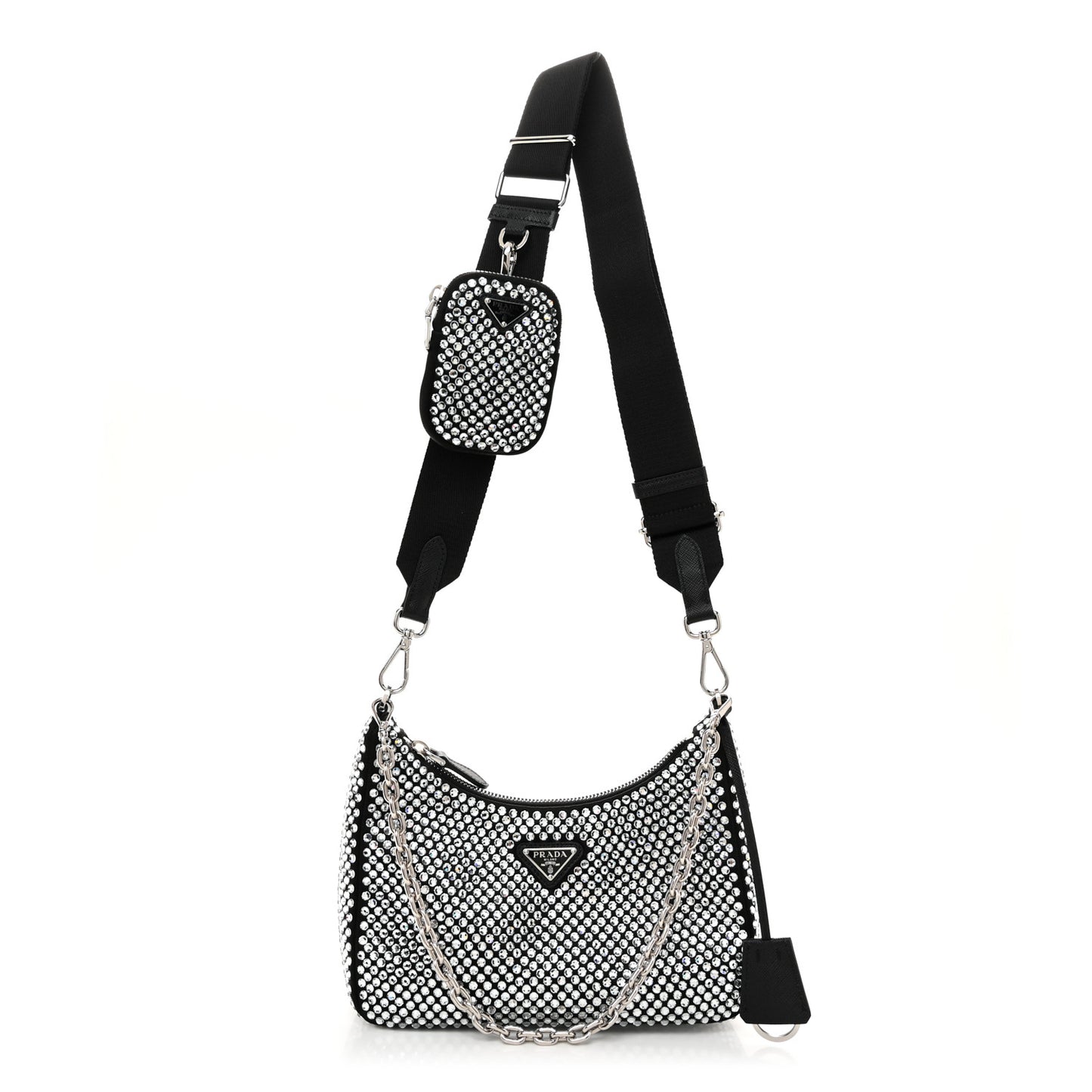 Satin Crystal Re-Edition 2005 Shoulder Bag Cristal